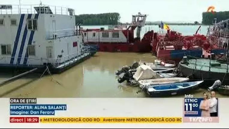 Dunarea a scazut cu 2 metri la Galati