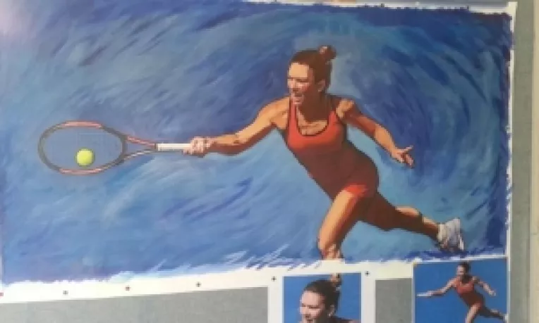 Nicu Covaci a pictat un tablou cu Simona Halep