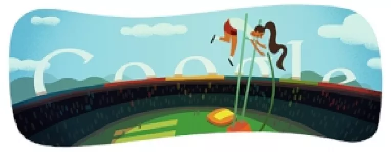 Noul logo Google pentru 4 august : Saritura cu prajina 