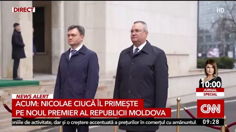Premierul Republicii Moldova, pentru prima data la Bucuresti. Oficialul a fost primit cu fanfara